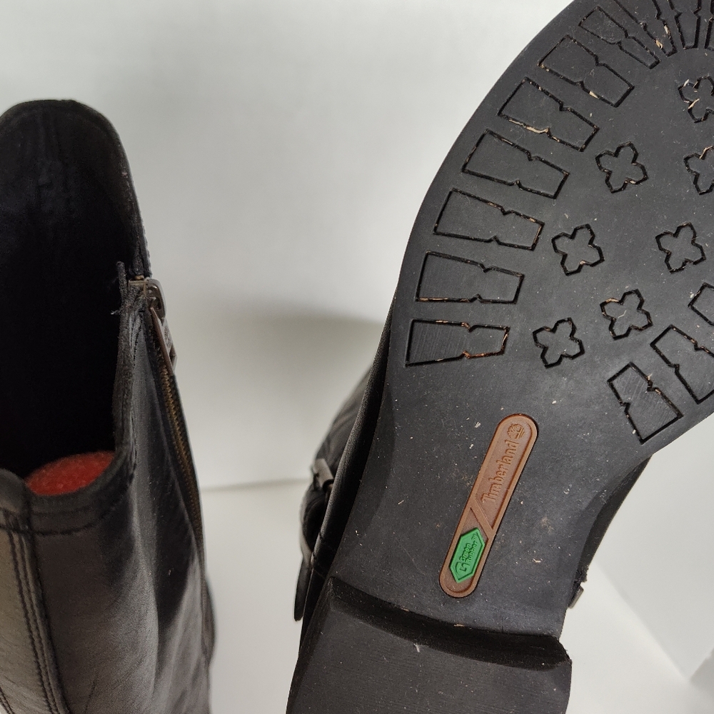 Timberland savin hill black leather riding boots 8 - Picture 8 of 9